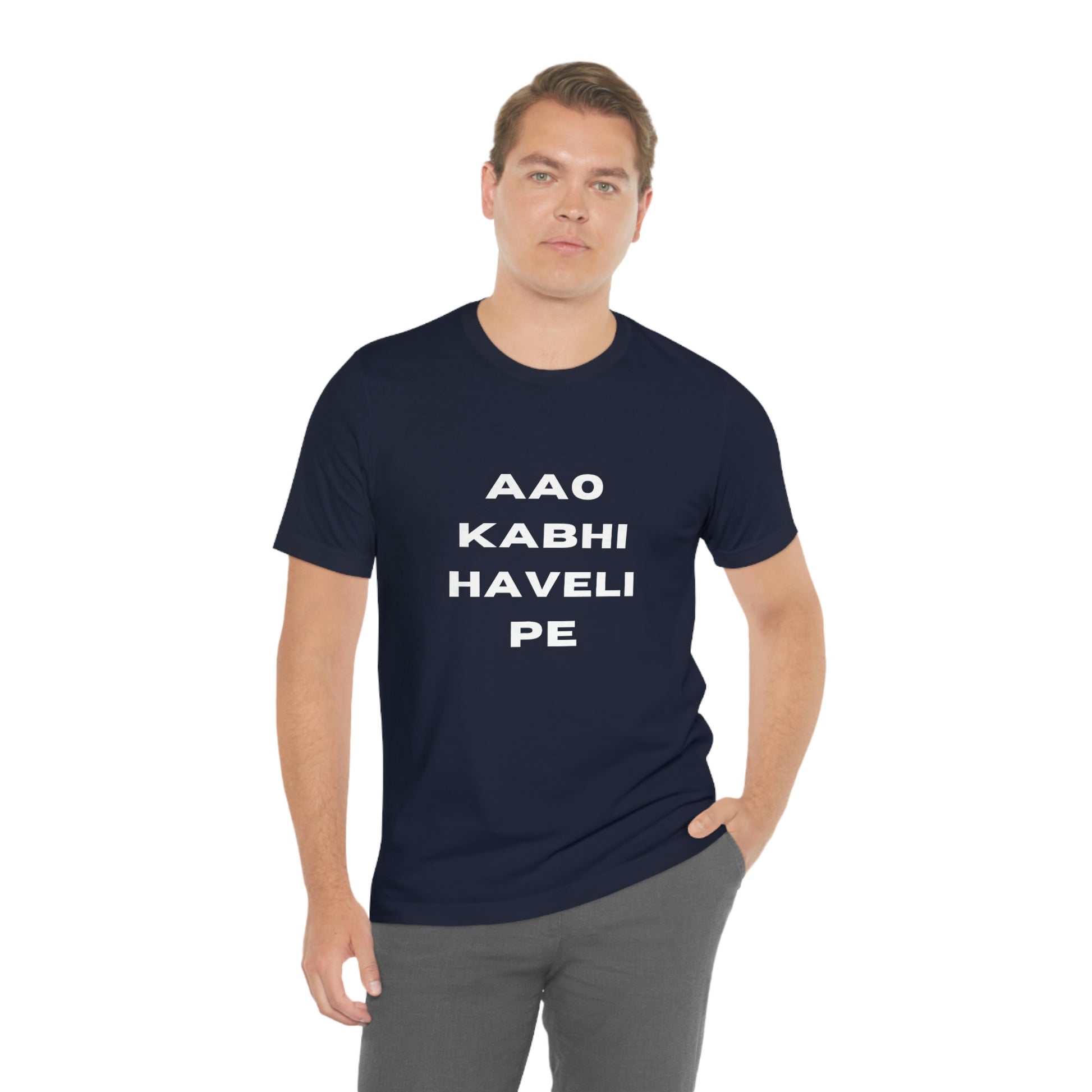 Aao kabhi haveli pe Unisex Jersey Short Sleeve Tee - Urban Chic