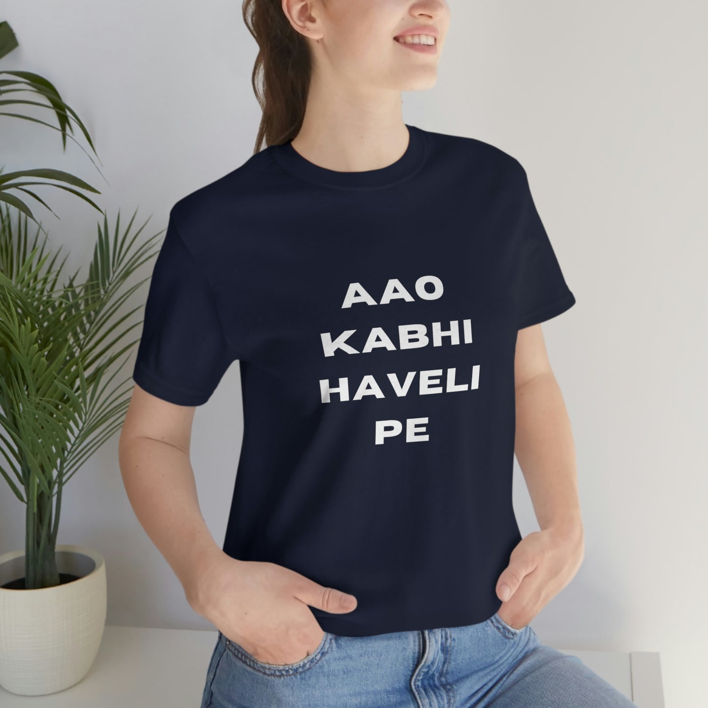 Aao kabhi haveli pe Unisex Jersey Short Sleeve Tee - Urban Chic