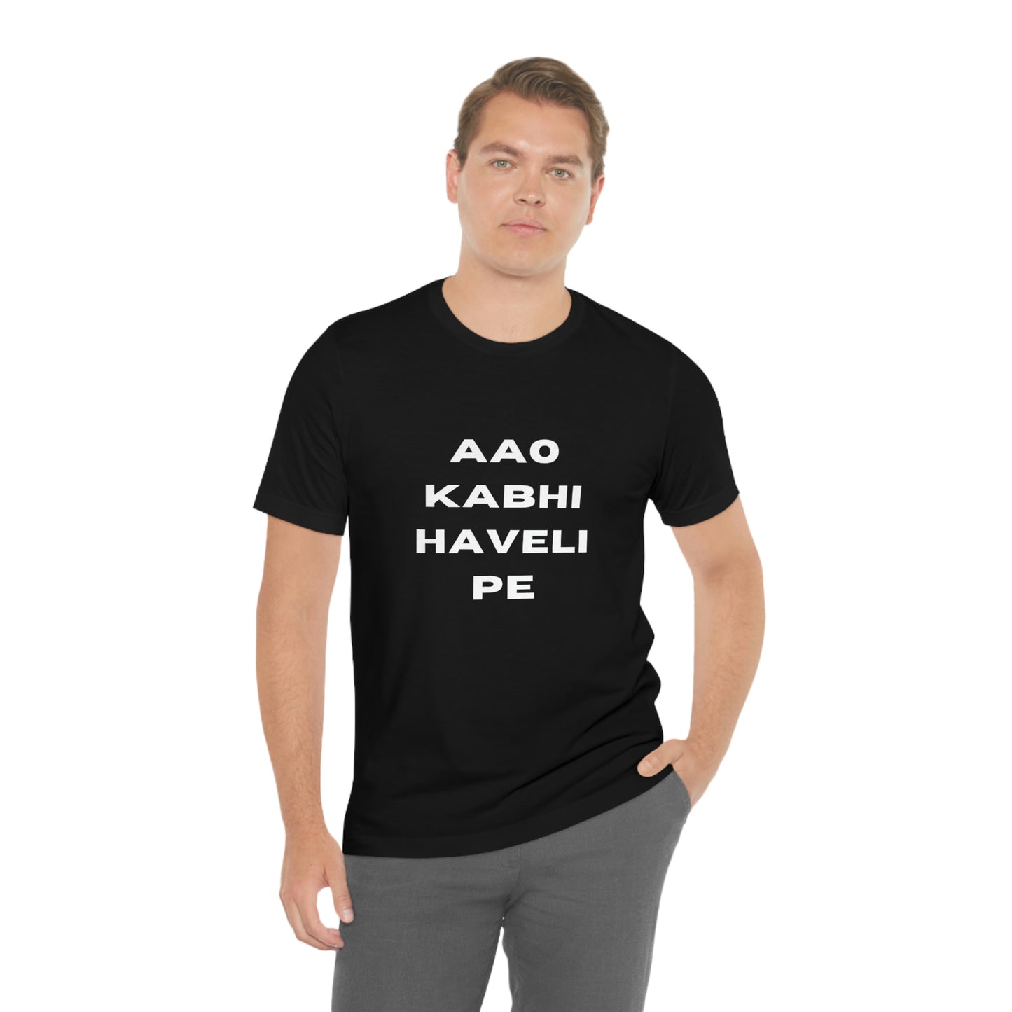 Aao kabhi haveli pe Unisex Jersey Short Sleeve Tee - Urban Chic