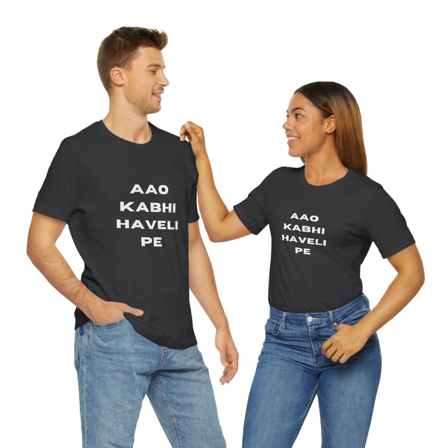 Aao kabhi haveli pe Unisex Jersey Short Sleeve Tee - Urban Chic