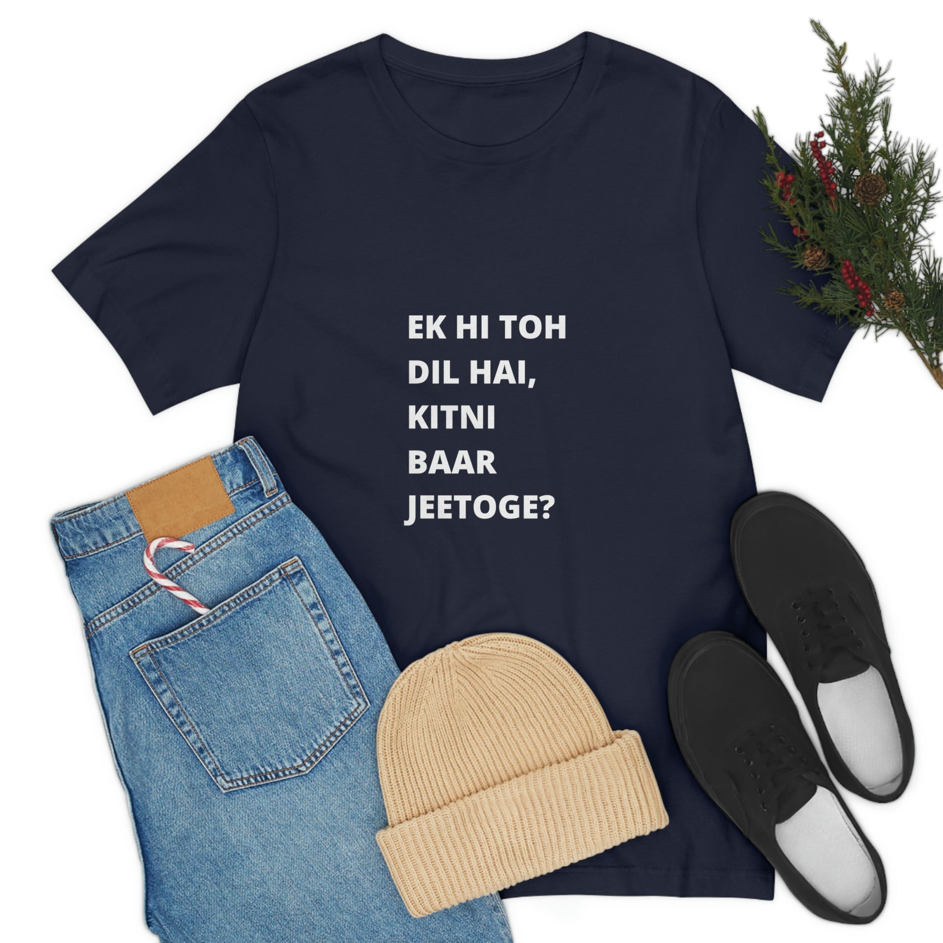 Ek hi toh dil hai, kitni baar jeetoge Unisex Jersey Short Sleeve Tee - Urban Chic