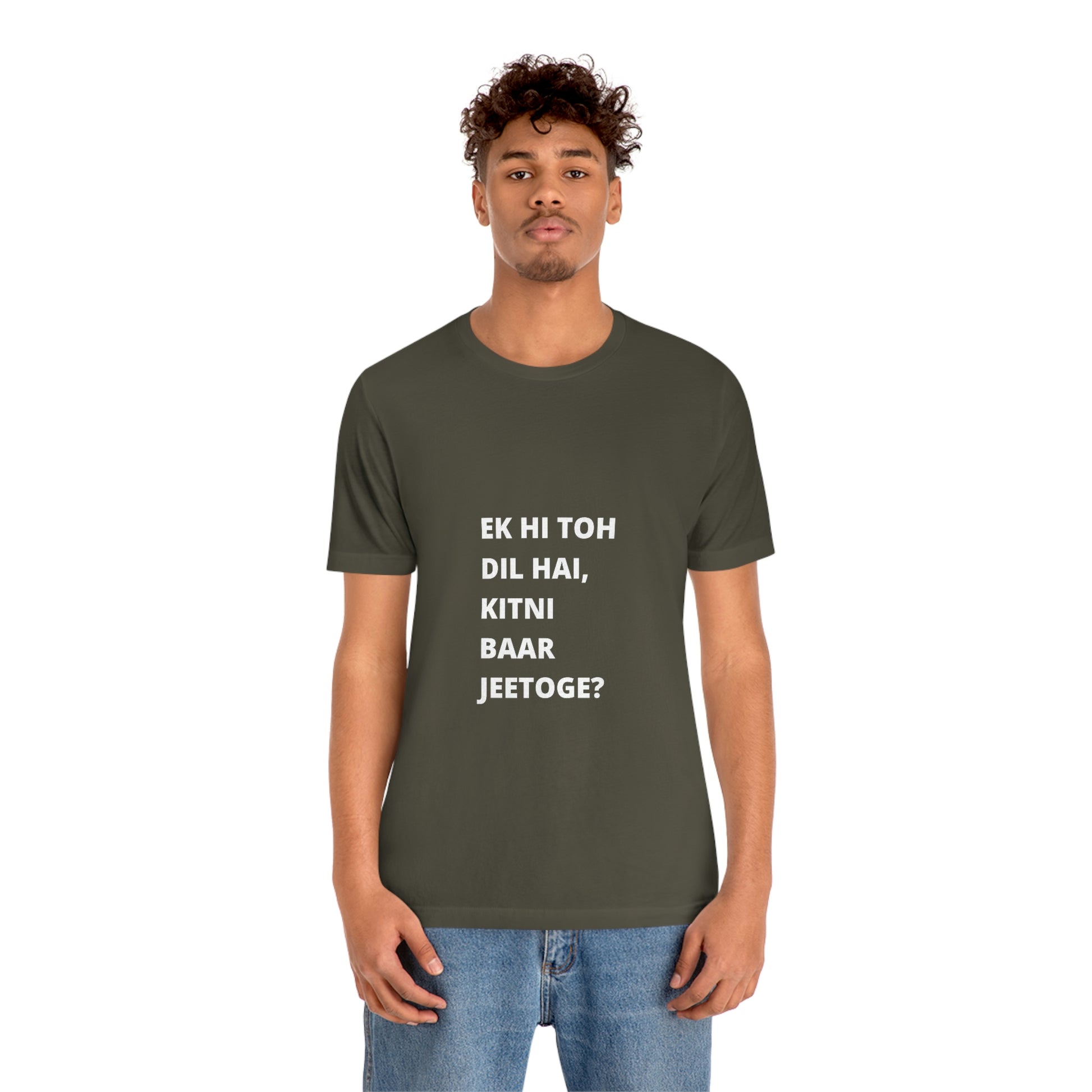 Ek hi toh dil hai, kitni baar jeetoge Unisex Jersey Short Sleeve Tee - Urban Chic