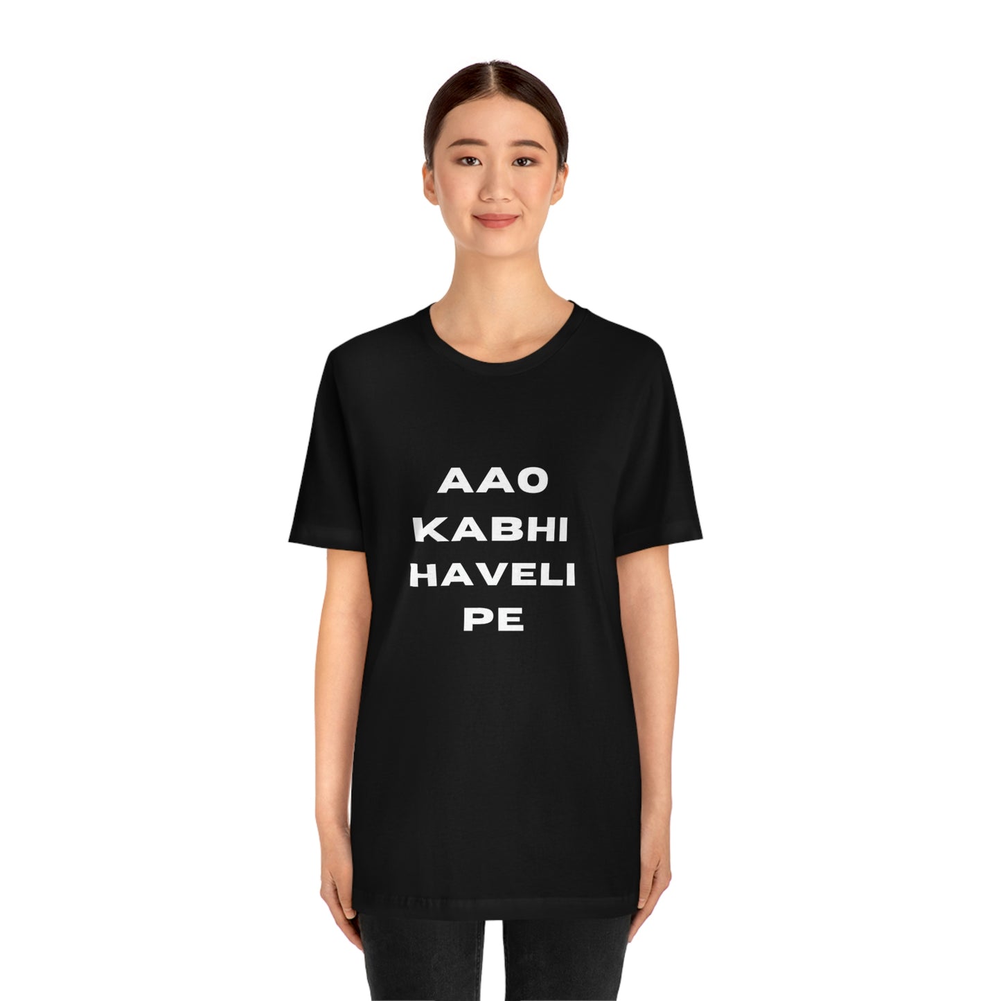 Aao kabhi haveli pe Unisex Jersey Short Sleeve Tee - Urban Chic