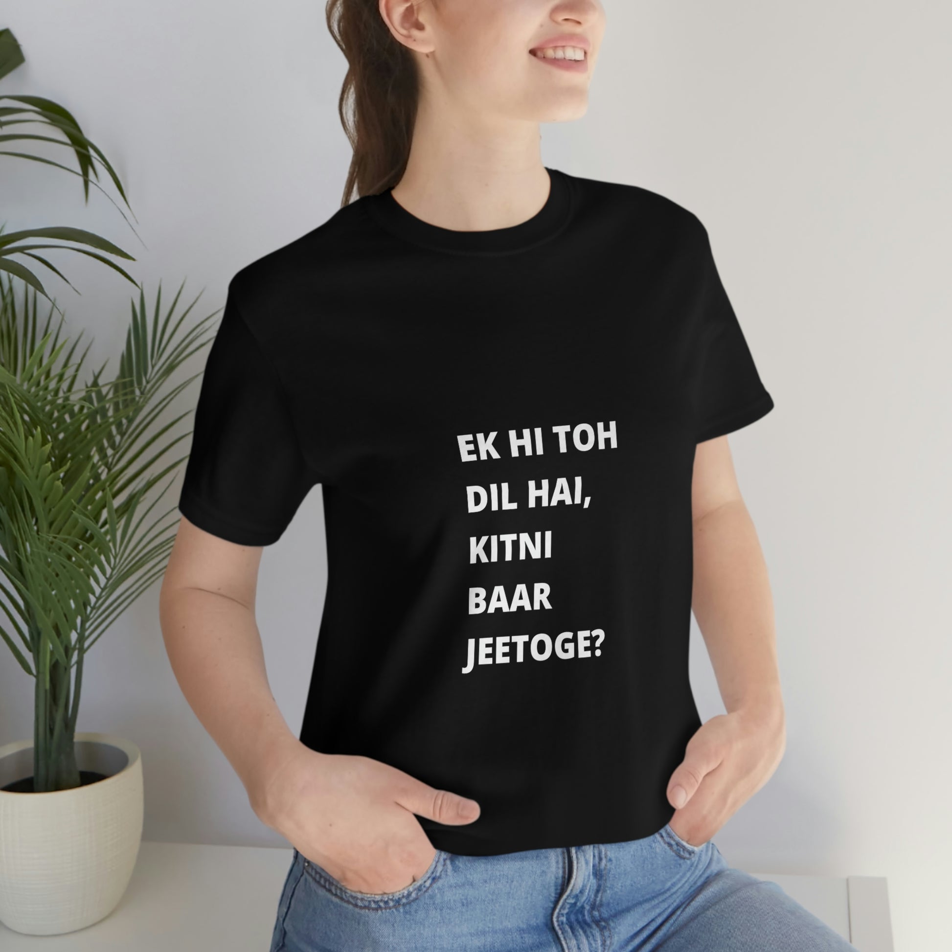 Ek hi toh dil hai, kitni baar jeetoge Unisex Jersey Short Sleeve Tee - Urban Chic