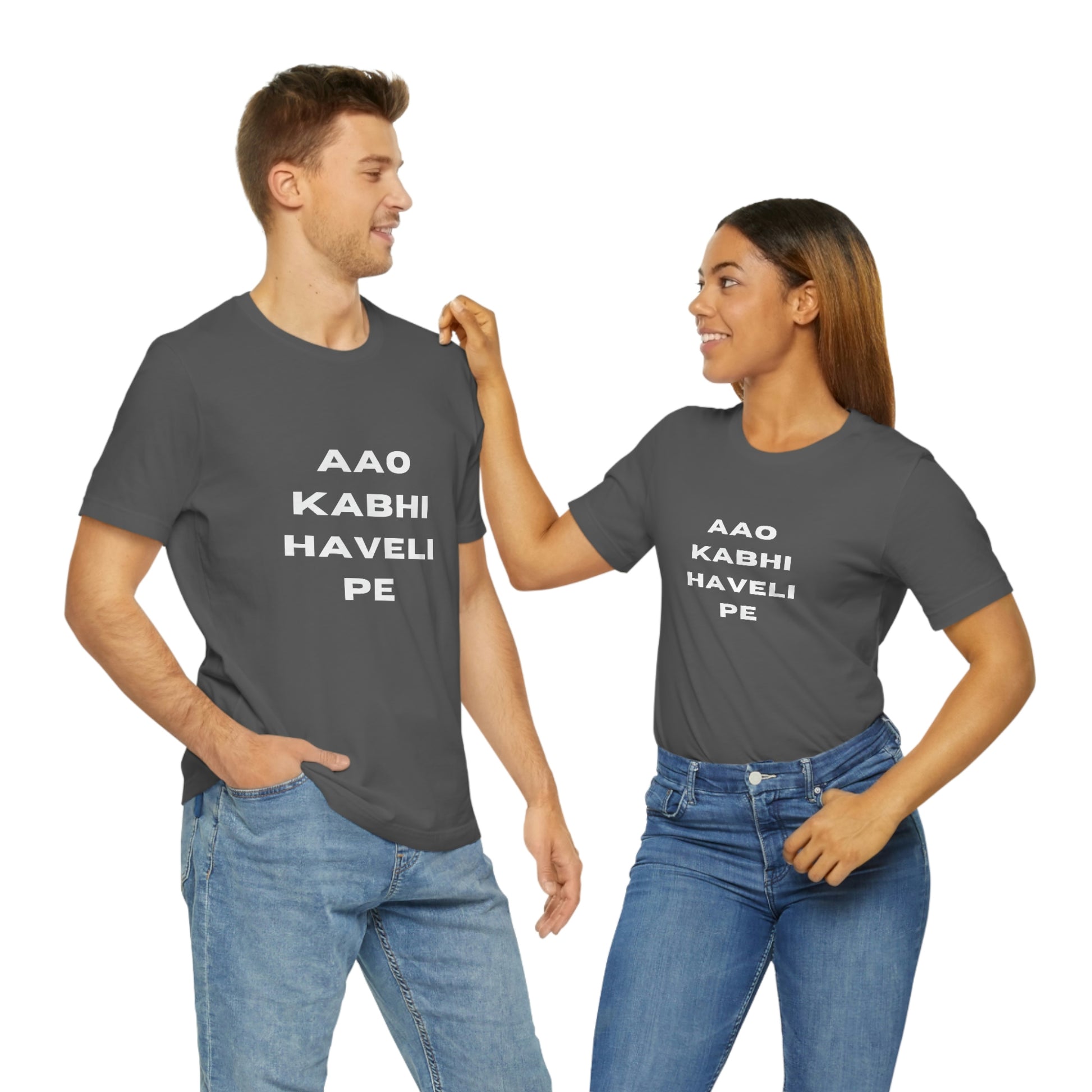 Aao kabhi haveli pe Unisex Jersey Short Sleeve Tee - Urban Chic