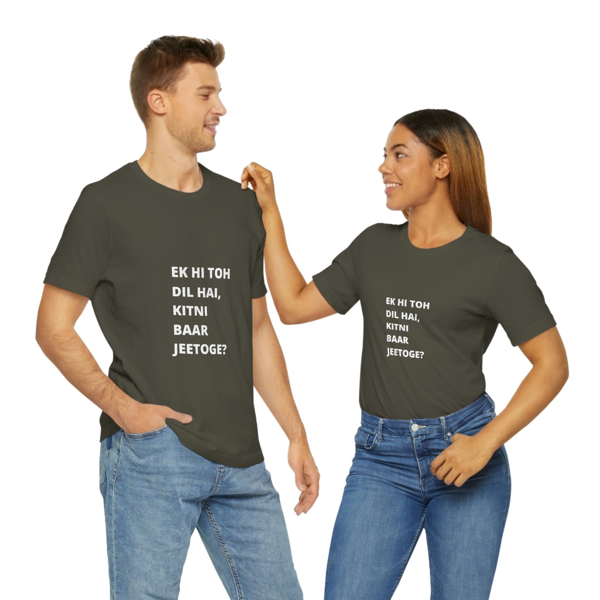 Ek hi toh dil hai, kitni baar jeetoge Unisex Jersey Short Sleeve Tee - Urban Chic